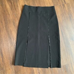 Made in France Elegant Black Pencil Skirt